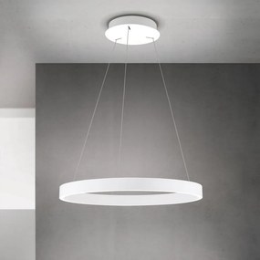 Lustra LED circulara iluminat sus si jos KOLK alb 60cm