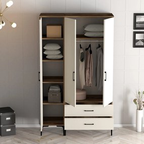 Dulap de haine Kiara ST (Nuc + Crem). 1088346