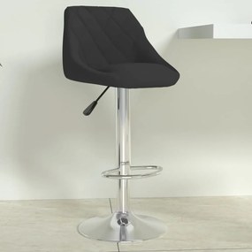 vidaXL Scaun de bar, negru, catifea