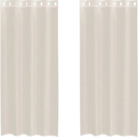 vidaXL Perdele Voile cu Oeli 2 buc Crem 140x245 cm
