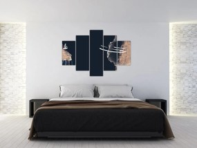 Tablou - Abstracție albastru închis (150x105 cm)