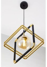 Lustră pe cablu Jupiter 2025 FIORI 1xG9/10W/230V negru/auriu/bej