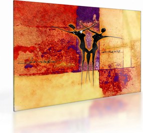 Tablou pe sticlă - Zeița africană (70x50 cm)