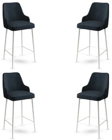 Set de scaune de bar Enox Anthracite and White, 4buc.