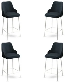 Set de scaune de bar Enox Anthracite and White, 4buc.