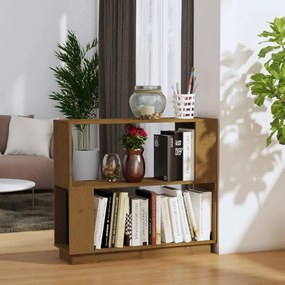 vidaXL Bibliotecă/Separator cameră, maro miere, 80x25x70 cm lemn masiv