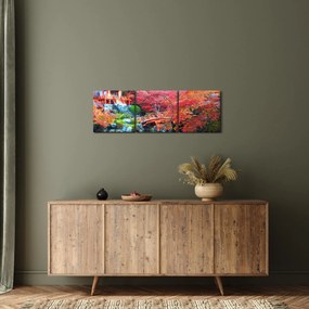 Tablou - Peisaj oriental (cu ceas) (90x30 cm)