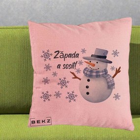 Perna Decorativa Zapada a Sosit Om de Zapada, 40x40 cm, Roz, Husa Detasabila, Perna Inclusa, BEKZ®