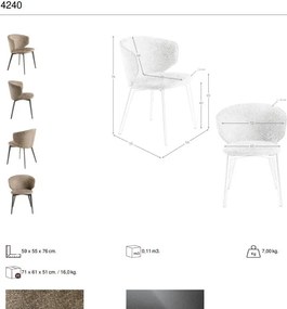 Scaun LUX design italian Brown marbled