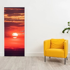 Fototapet pentru ușă - Soare colorat (95x205cm)
