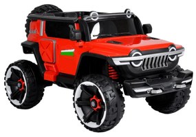 Masinuta Electrica cu acumulator pentru copii NOVOKIDS™ Thangra Jeep 4X4, 2 locuri, Max 30 kg, Cu faruri luminoase , 4 motoare, 3 Viteze, Lungime 140