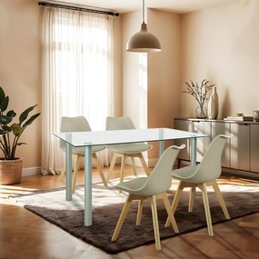 Set de masă Midori 4+1 bej