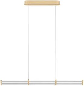 Lustra LED 2700K suspendata design liniar PHEME auriu periat
