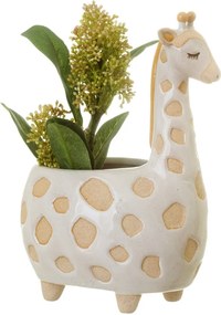Ghiveci Sass & Belle Gina Giraffe, ø 7,5 cm, alb - bej