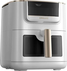 Friteuza cu aer cald Dreame AF30, 2300 W, 7 L, 12 programe, 50-200°C, Caldura ciclonica sus/jos, SmartSteam, LED, NTC, Alb