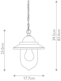 Lustră pe lanț ALLIER 1xE27/60W/230V stejar Elstead FE-ALLIER-P-S-WW