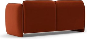 Canapea cărămizie cu tapițerie din catifea 168 cm Georgia – Micadoni