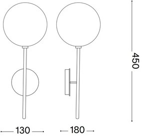 Lampă LED de perete Ideal Lux EQUINOXE 1xG4/2W/230V crom/fumuriu
