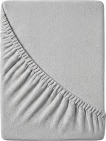 Cearsaf Frotir cu elastic EXCLUSIVE 90x200 cm gri deschis