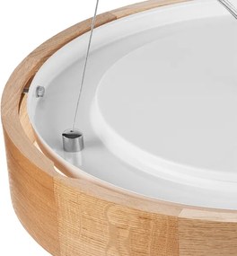 Brilagi - Lustru LED RGBW reglabil CARVALHO, 3x E27/15W/230V, Wi-Fi, stejar, Ø 47,5 cm