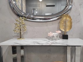 Consola Madera marble silver – H76 cm