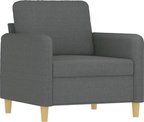 vidaXL Fotoliu canapea, gri închis, 60 cm, material textil