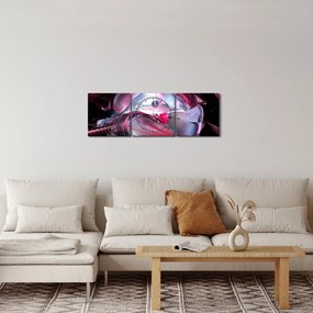 Tablou - Abstracție, viermi spațiali (cu ceas) (90x30 cm)