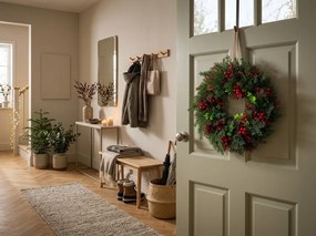 Coronita de Advent pentru usa RED BERRIES Ø 35 cm, verde/rosu