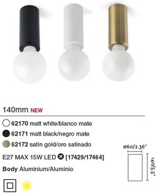 Aplica design modern minimalist TEN-140 aurie 62172