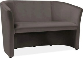 Canapea TM-2, stofa catifelata gri - Bluvel 14, 126x60x76 cm