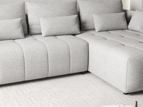 Colțar extensibil dumonde cu ladă de depozitare si sezut confortabil din spuma high-density, Malta Euphoria Dove 235x185 cm