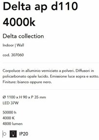Aplica LED iluminat ambiental Delta ap d110 4000k