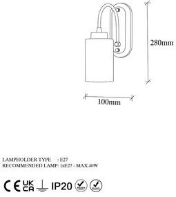 Aplică de perete aurie ø 10 cm Hemikilo – Opviq lights