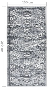 Covor traversa, gri oriental, 100x200 cm, BCF 100 x 200 cm, Model 3