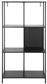 Bibliotecă neagră din metal 75x144 cm Charleston – Støraa