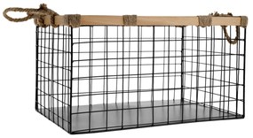 Coş metalic multifuncţional, negru, PANFIL