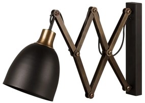 Aplică de perete neagră/bronz ø 16 cm Pulia – Opviq lights
