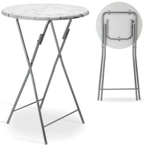Masa bar aspect marmura Pliabil Ø 60 cm