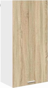 vidaXL Dulap suspendat cu ușă Stejar Sonoma și Alb 50 x 31 x 100 cm