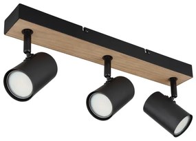 Spot ROBBY 3xGU10/35W/230V negru/maro Globo 57911-3BW