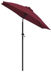 Umbrela de soare, rosu burgund, 200 x 211 cm, aluminiu Burgundy