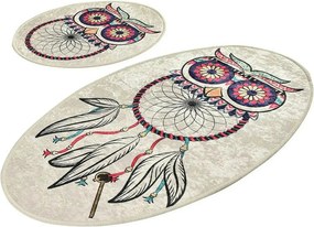 Set 2 covorase baie DREAM, forma ovala, poliester, multicolor