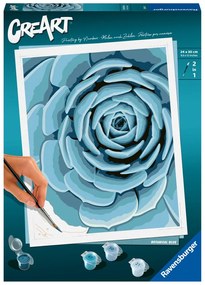 CREART PICTURA PE NUMERE PENTRU ADULTI PLANTA SUCULENTA ALBASTRA - RAVENSBURGER (RVSPBN23610)