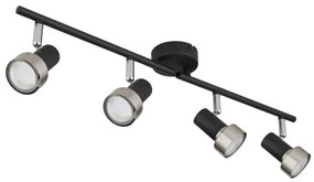 Spot Globo 57917-4N MASON 4xGU10/25W/230V negru/argintiu