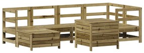 3250967 vidaXL Set canapea de grădină, 7 piese, lemn de pin tratat