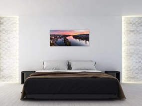 Tablou cu Praga nocturnă (120x50 cm)