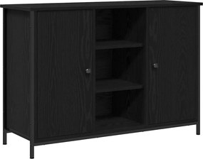 vidaXL Bufet Stejar Negru 100 x 35 x 70 cm