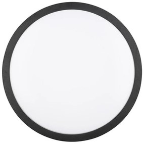 Plafonieră neagră LED ø 40 cm Iseo – Trio