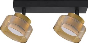 Brilagi - Spot LED RGB dimabil AURA LUX 2xGX53/14W/230V Wi-Fi Tuya negru/auriu