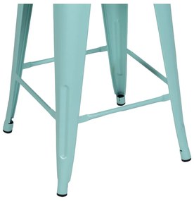 Set de scaune de bar turcoaz 2 buc. din metal (înălțime șezut 61 cm) – Ixia